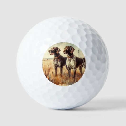 Duitse Staande Pointer Golfballen (Voorkant)