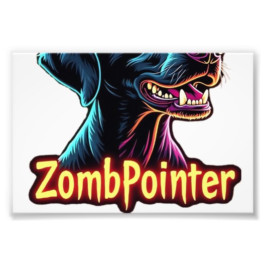 Duitse Staande Pointer GSP Zombie Hond Halloween Foto Afdruk (Voorkant)