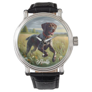 Duitse Staande Pointer hardlopend Horloge