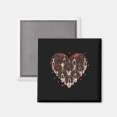 Duitse Staande Pointer Hart Valentijn Vrouwen Magneet (Voorkant / Achterkant)
