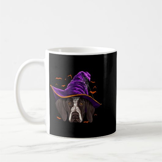 Duitse Staande Pointer Heks Grappig Halloween Koffiemok (Links)