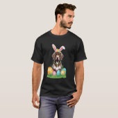 Duitse Staande Pointer Hond met Konijnenoren Pasen T-shirt (Voorkant volledig)