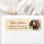 Duitse Staande Pointer Hond Retouradres Etiket (Insitu)