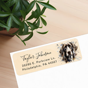Duitse Staande Pointer Hond Retouradres Etiket
