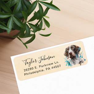 Duitse Staande Pointer Hond Retouradres Etiket