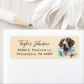 Duitse Staande Pointer Hond Retouradres Etiket (Insitu)