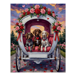 Duitse Staande Pointer Hond Valentijnsdag Perfect Poster