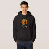 Duitse Staande Pointer Moon Cliff Pumpkin Hall Hoodie (Voorkant volledig)