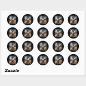 Duitse Staande Pointer Patriottisch Strand Ronde Sticker (Vel)