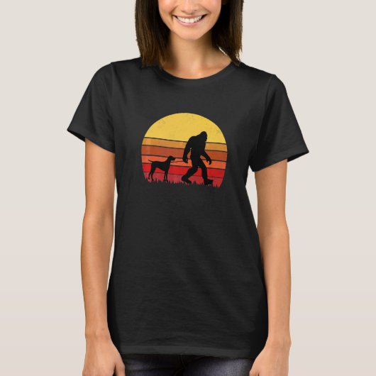 Duitse Staande Pointer Retro Hond T-shirt (Voorkant)