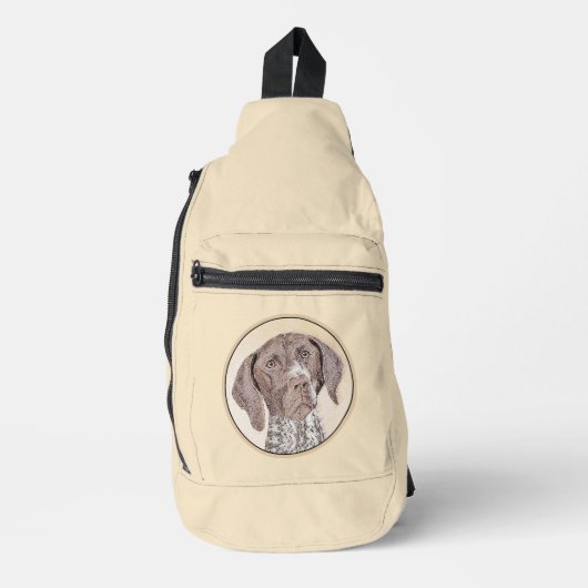 Duitse Staande Pointer Schilderij Originele Kunst Sling Bag (Voorkant)