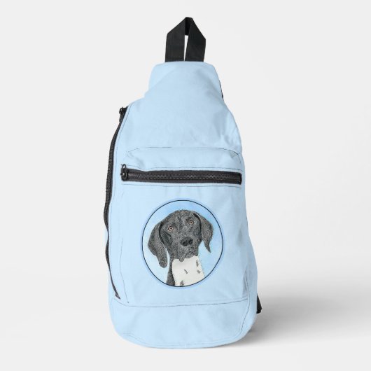 Duitse Staande Pointer Schilderij Originele Kunst Sling Bag (Voorkant)