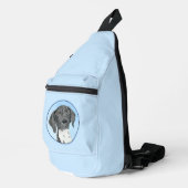 Duitse Staande Pointer Schilderij Originele Kunst Sling Bag (Rechterhoek)