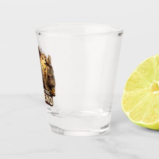 Duitse staande pointer shot glas (Rechts)