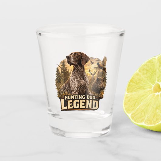 Duitse staande pointer shot glas (Voorkant)