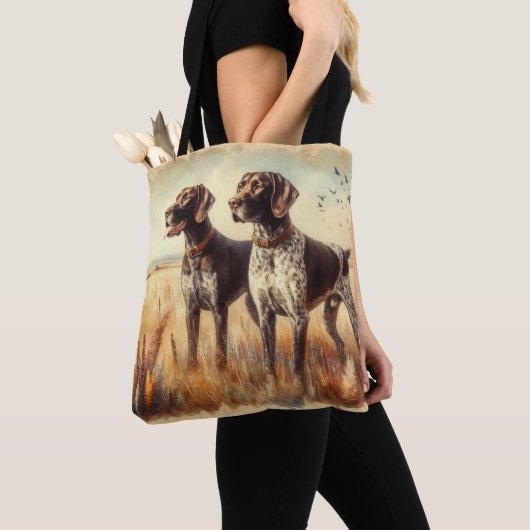 Duitse Staande Pointer Tote Bag (Dichtbij)