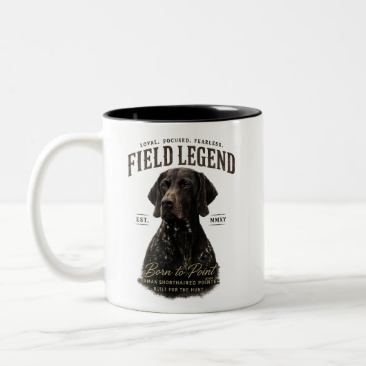 Duitse Staande Pointer  Tweekleurige Koffiemok (Links)