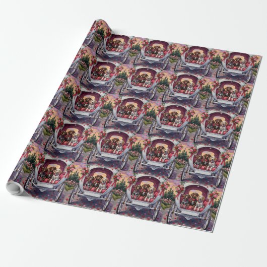 Duitse Staande Pointer Valentijnsdag Cadeaupapier (Uitgerold)