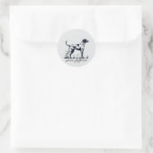Duitse Staande Pointer Wijzend Silhouet Ronde Sticker (Tas)