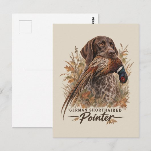 Duitse staande pointers briefkaart (Voorkant / Achterkant)