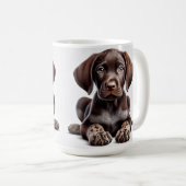 Duitse Staande Puppy Koffiemok (Voorkant rechts)