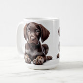 Duitse Staande Puppy Koffiemok (Voorkant links)