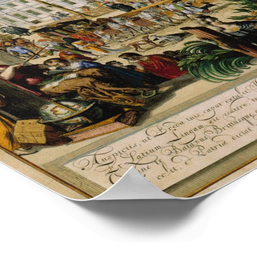 Duitse stad Lingen (1700) Poster (Hoek)