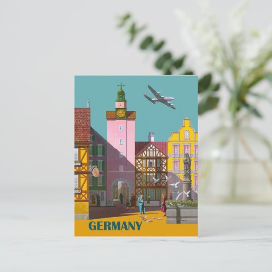 Duitse stad,  poster briefkaart (Staand voorkant)