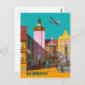 Duitse stad,  poster briefkaart (Voorkant / Achterkant)