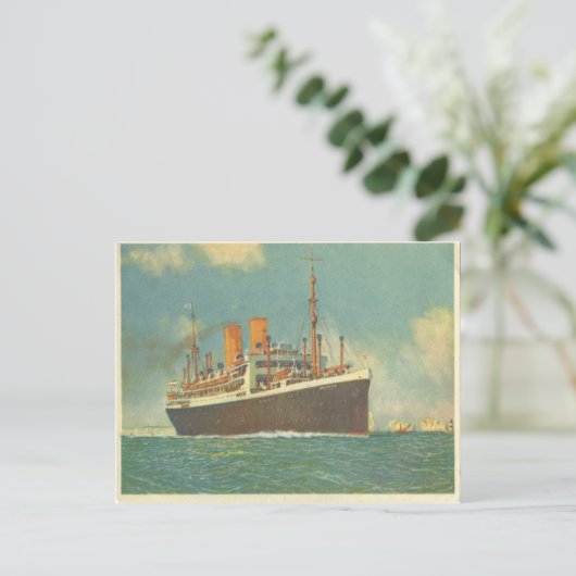 Duitse Steamer Dresden van Engeland Briefkaart (Staand voorkant)