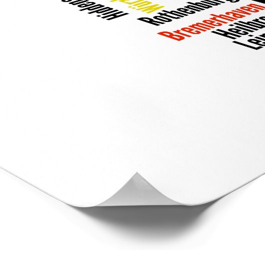 Duitse steden - Deutsche Städte Poster (Hoek)