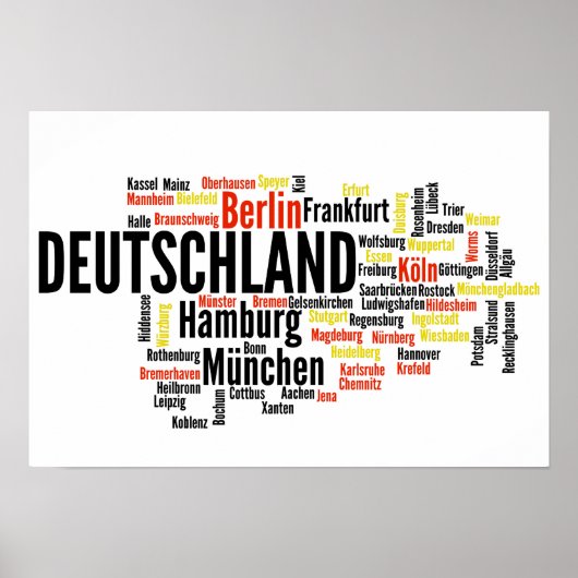 Duitse steden - Deutsche Städte Poster (Voorkant)
