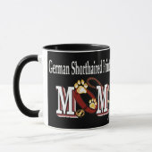 duitse stengelige aanwijzer mam cadeaus mok (Links)