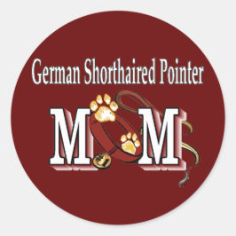 duitse stengelige aanwijzer mam cadeaus ronde sticker