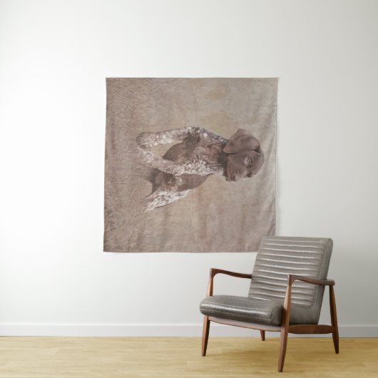 duitse stengelige puppy wandkleed (In Situ (horizontaal))