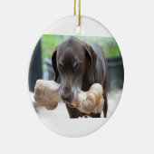 duitse stenografische aanwijzer met been keramisch ornament (Rechts)