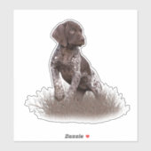 duitse stenografische aanwijzer puppy poster b sticker (Vel)