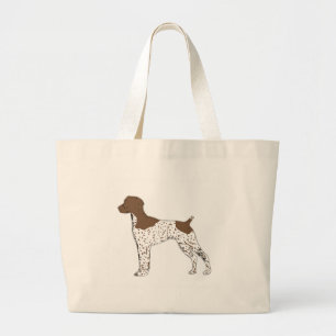 duitse stenografische aanwijzer silhouette grote tote bag