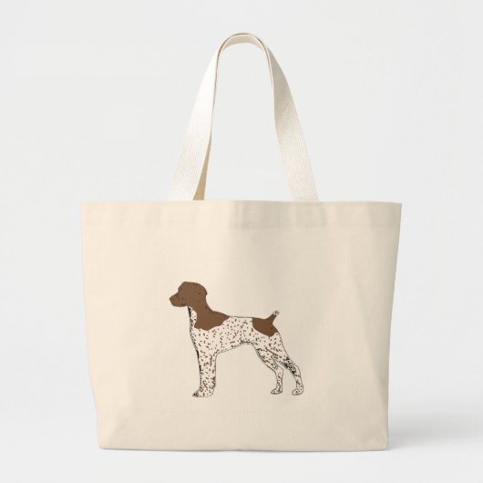 duitse stenografische aanwijzer silhouette grote tote bag (Voorkant)