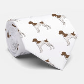 duitse stenografische aanwijzer silhouette stropdas (Opgerold)