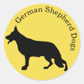 Duitse Sticker Shepherd Dog - afgeronde tekst (Voorkant)