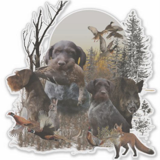 Duitse Sticker Wirehaire Pointer (GWP) (Voorkant)