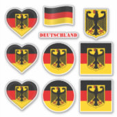 Duitse stickers & Duitse vlag, Hart /sport (Voorkant)