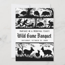 Duitse stijl middeleeuwse feestmaal wild game dine kaart