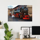 Duitse stoamlocomotief poster (Thuiskantoor)