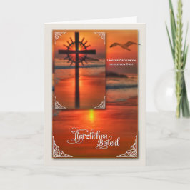 DUITSE sympathie Kruis bij het Sunset Coastal Them Kaart