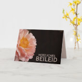 Duitse sympathie roze pioen kaart (Gele Bloem)