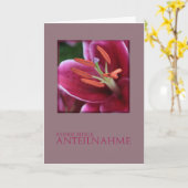 Duitse sympathie voor roze Tiger Lily Kaart (Gele Bloem)