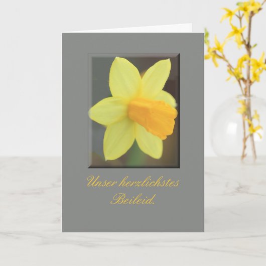 Duitse sympathie Yellow daffodil Kaart (Gele Bloem)