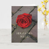 Duitse sympathieke kaart herzliches Beileid (Gele Bloem)